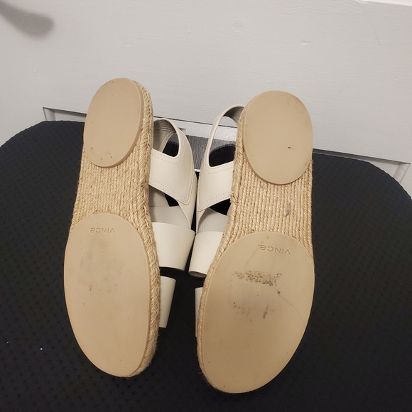 VINCE Tenison Espadrille Sandstone In Color Leather Sandals Size 10M, Stylish - Picture 11 of 11
